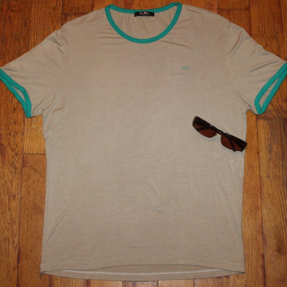 Vintage 90s Versace Jean couture ringer Shirt + Glasses